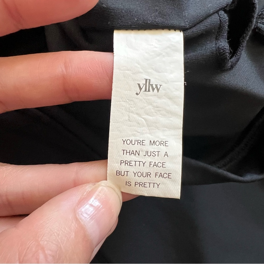 Yllw The Label Black Square Neck Jumpsuit Bodysuit Size Small - Picture 5 of 8